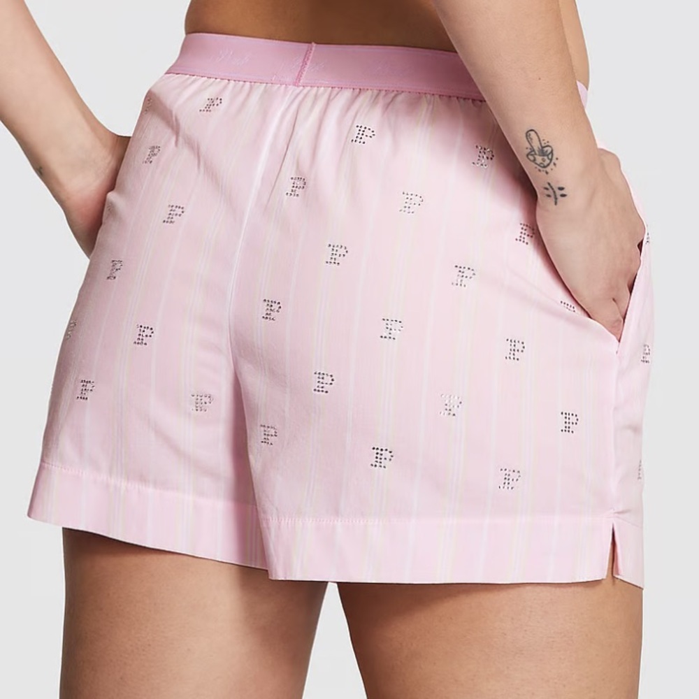🔥VS Pink ✨bling✨ lounge pajama shorts pjs sleep shorts sz XL NWT - Picture 1 of 9